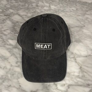 Black “MEAT” Casual Cap